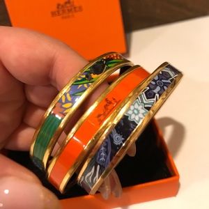 Classic Orange Hermes Enamel Bangle